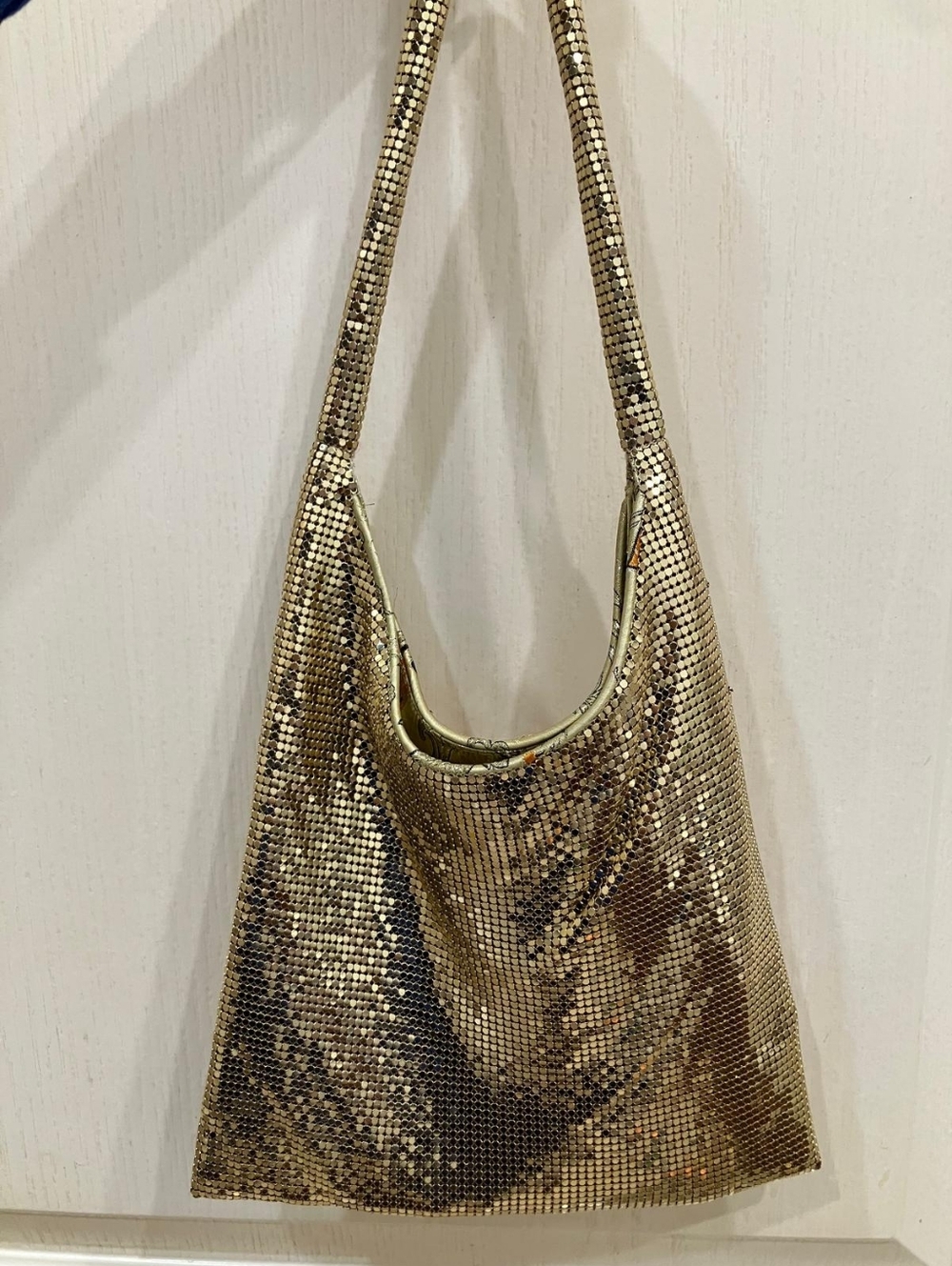 Gold Sequin Shoulder Bag